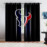 Houston Texans Football Team Blackout Curtains Drapes for Window Treatment Set